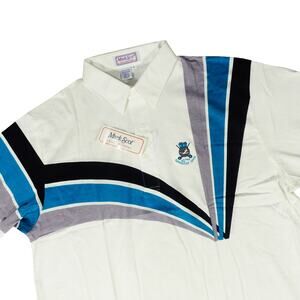 Marc Scot Vintage 90s Y2K Geometric United Hawaiian Open Golf Polo Shirt Large